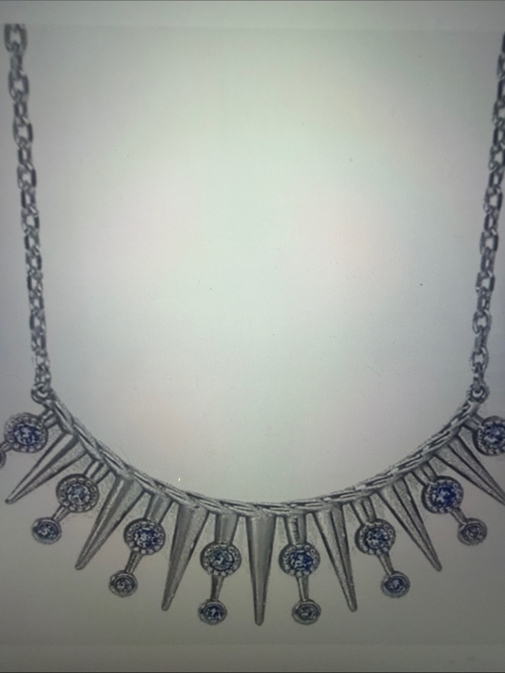 💎🆕💎 Brighton Halo Ice Collar Necklace Silver Tanzanite NWT